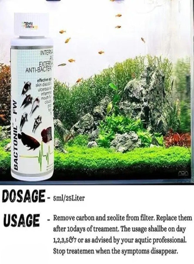 علاجات مائية (عبوة من قطعتين) باراسيدول-120 مل وباكتونيل-120 مل للمياه العذبة من بيتزلايف وورلد - Image 5